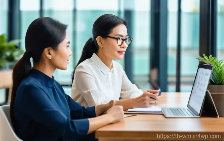 실버세대 투자자를 위한 스타트업 소개 - **Prompt 1: Bridging Generations in a Startup Office**
    An elegant Thai woman in her late 60s, dr...